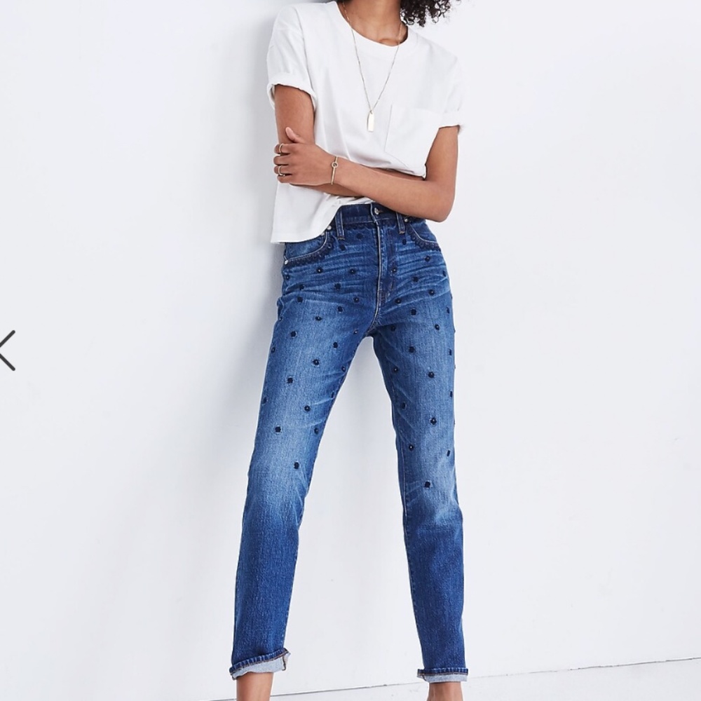 The High-Rise Slim Boyjean: Beaded Edition 24